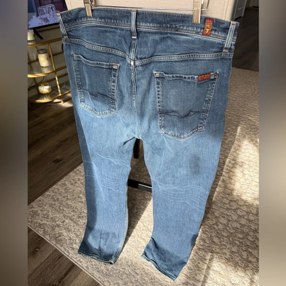 7 For All Mankind Standard Jeans Men's 36 Blue Stretch Cotton Denim